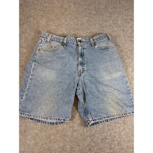 VINTAGE Levis 550 Jean Shorts Mens 36 Blue Denim Orange Tab Relaxed Fit Jorts